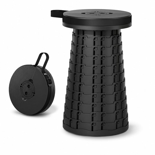 Telescoping collapsible stool - telescoping,