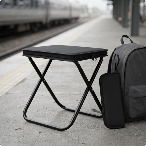 Padded folding stool - padded,